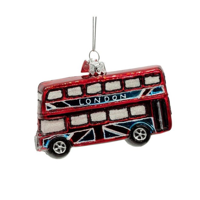 Double Decker Glass Ornament