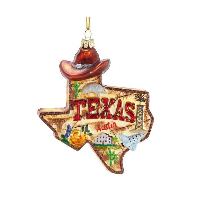Texas Glass Ornament