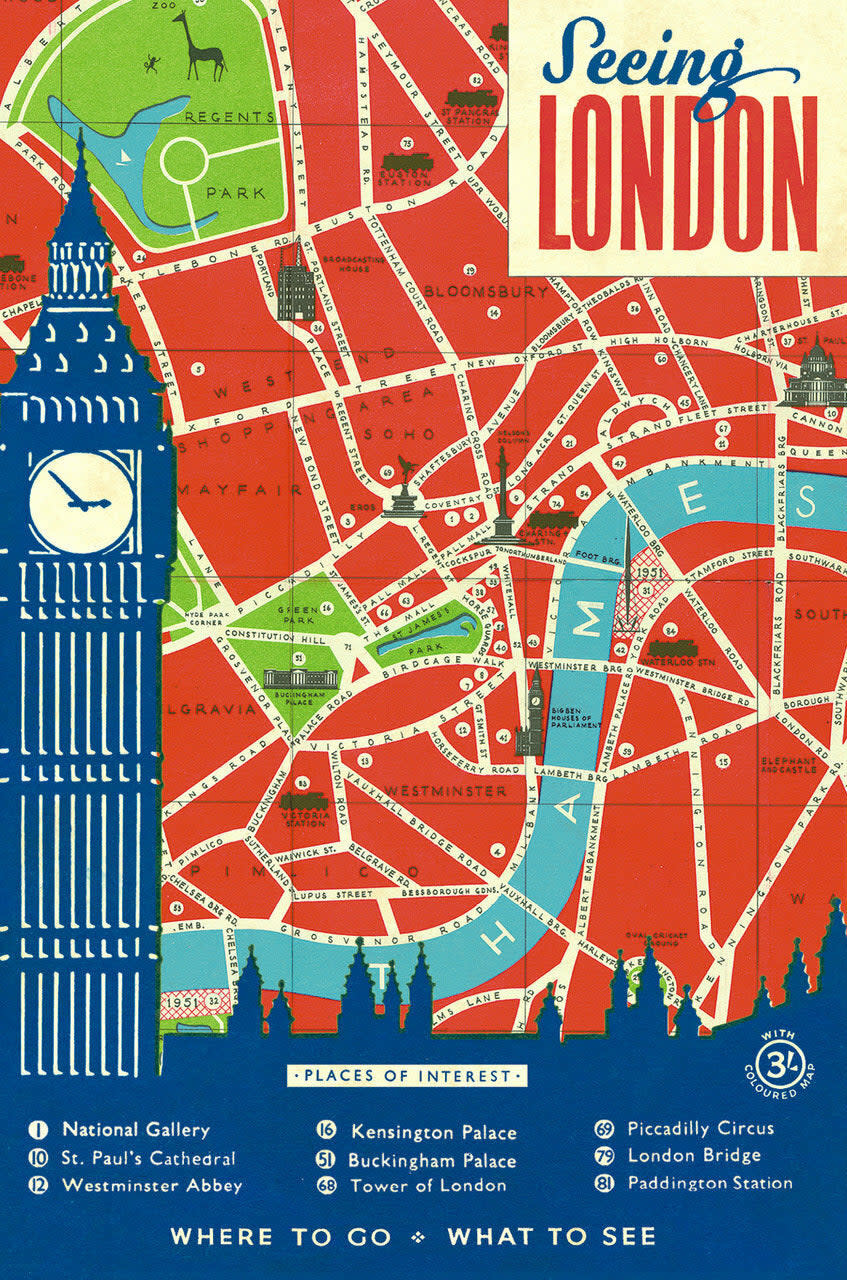 Vintage London Postcard Set British Isles