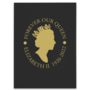 Forever Our Queen Black & Gold Emblem Tea Towel