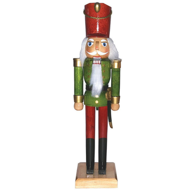 Natural Wood Nutcracker Green
