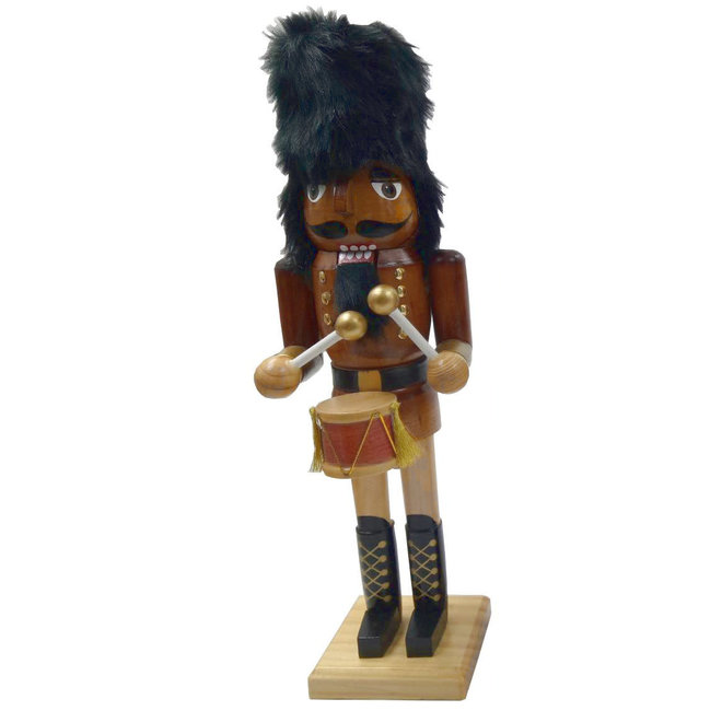 Natural Wood Nutcracker Drummer