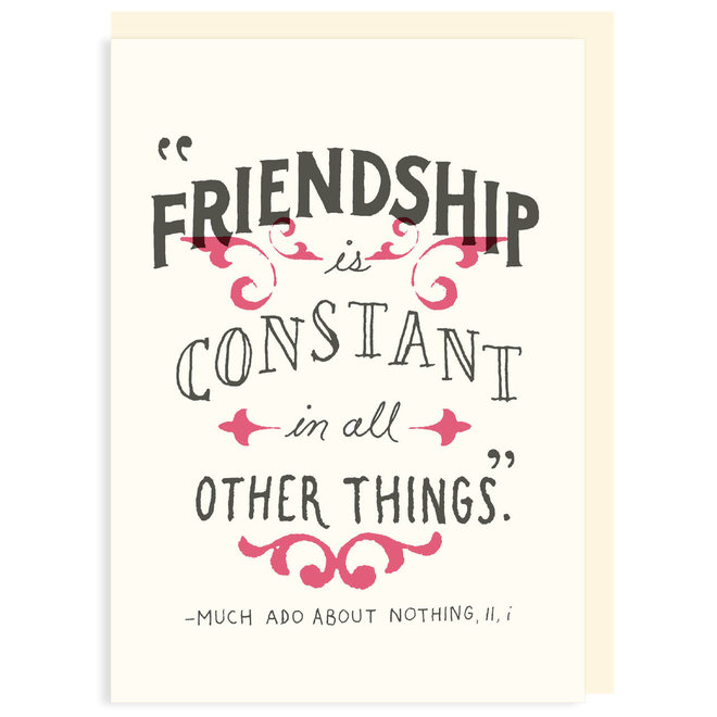 Shakespeare Friendship Greeting Card