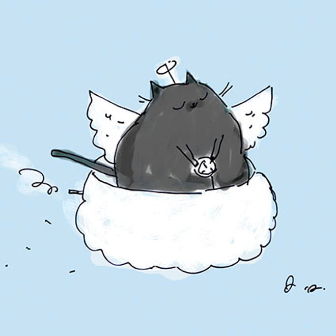 Angel Cat Sympathy Card