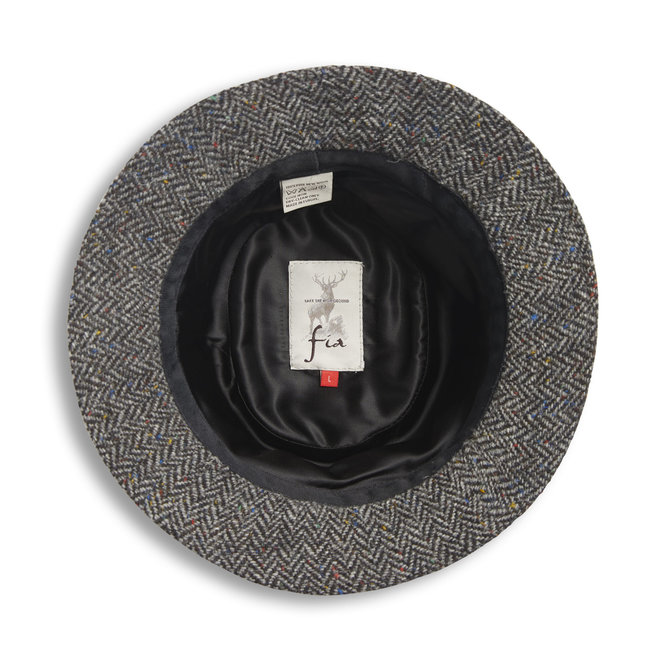 Fia Irish Tweed Walking Hat Grey (Medium)