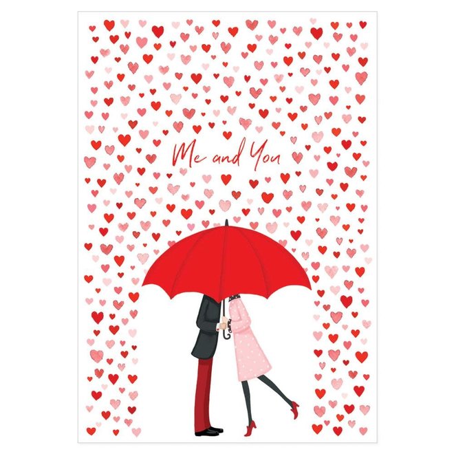 Raining Hearts Valentine's Day Card
