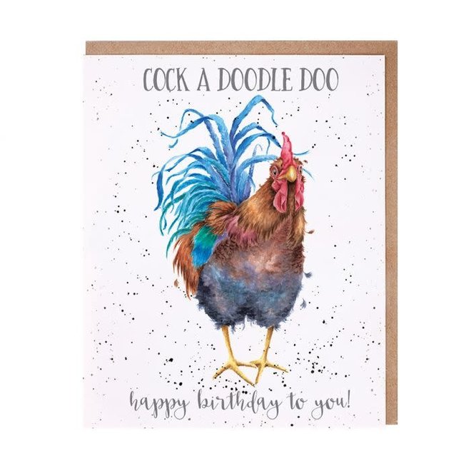 Cock A Doodle Doo Cockerel Birthday Card