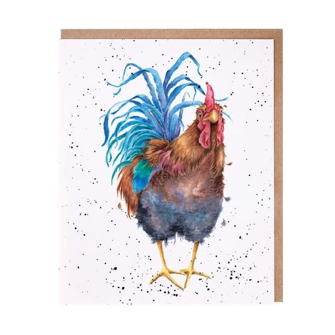 Colors of the Rainbow Cockerel Greeting Card