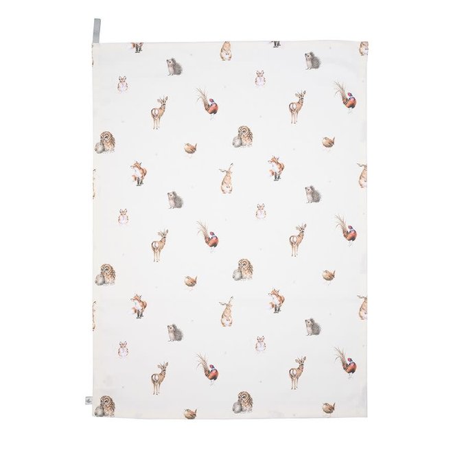 'Woodlanders' Woodland Animals Tea Towel