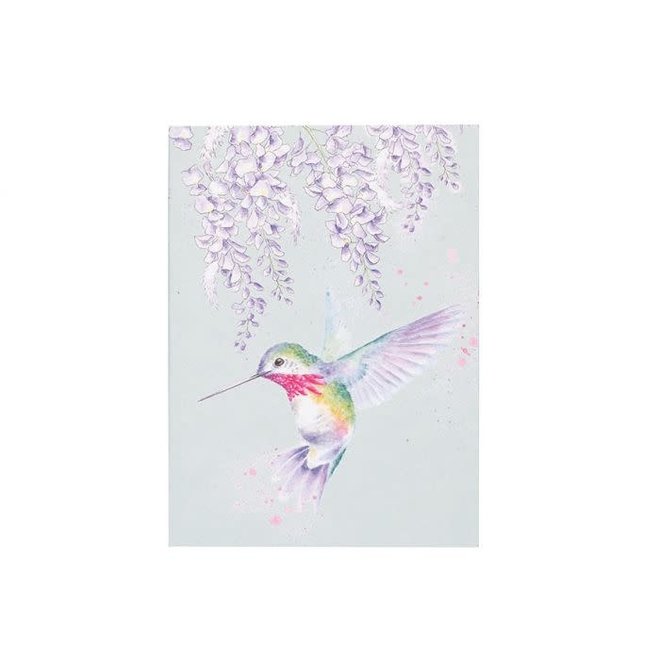 'Wisteria Wishes' Hummingbird Small A6 Notebook