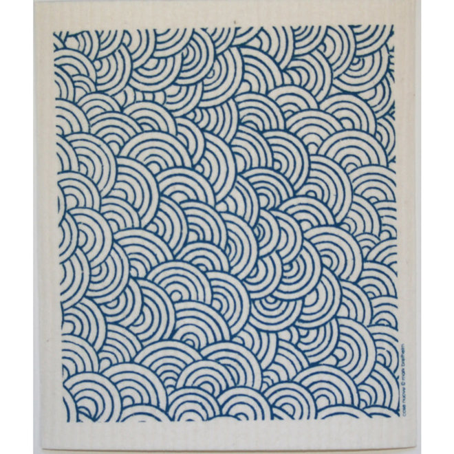 Swedish Dishcloth (Blue Circles)
