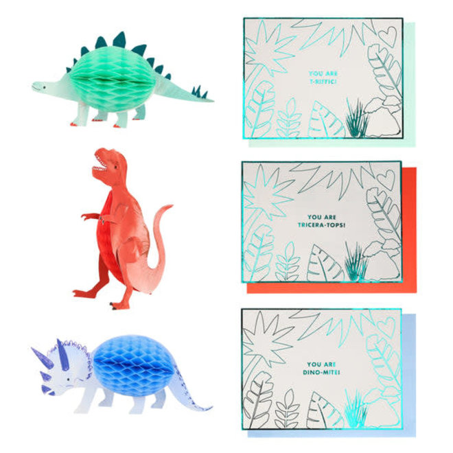 Dinosaur Valentine Card Set