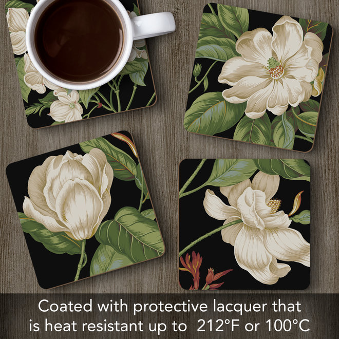 Garden Images Black Coasters