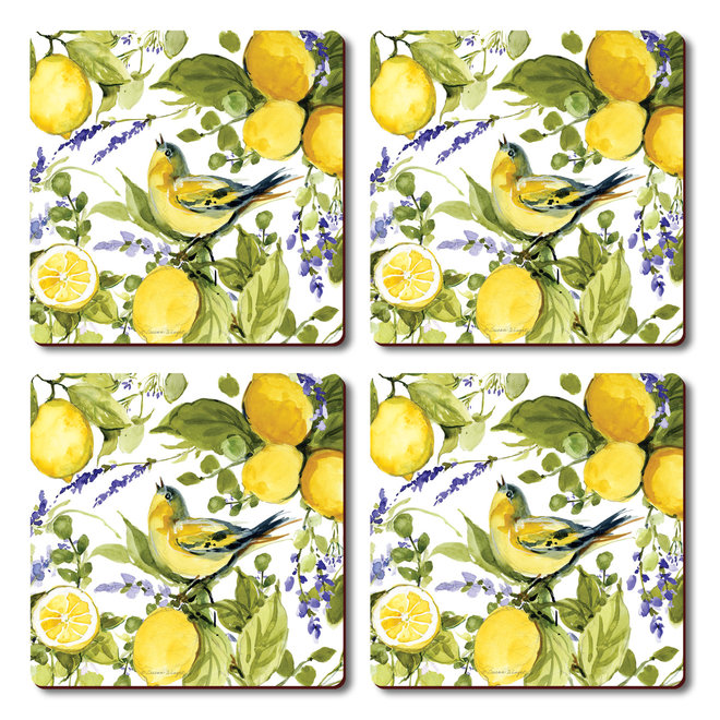 Watercolor Lemons Coasters