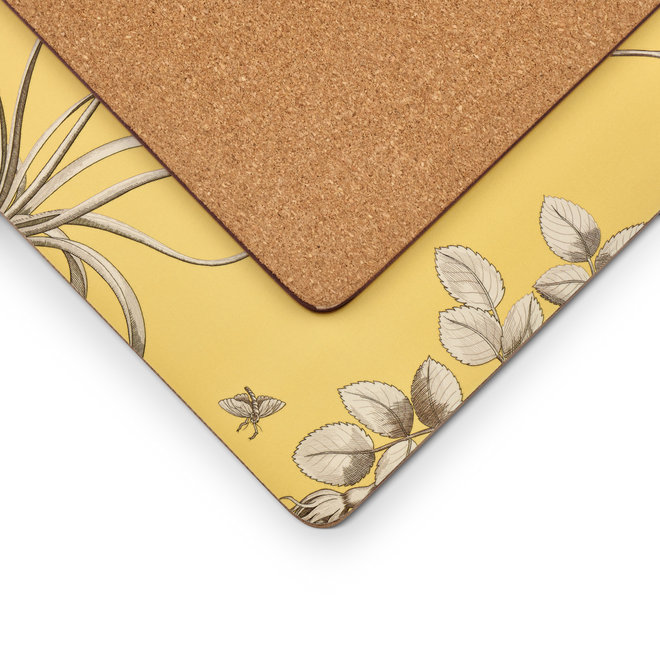 Pimpernel Etchings & Roses Yellow Placemats