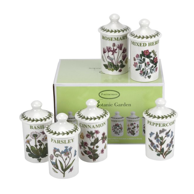Botanic Garden Set of 6 Spice Jars