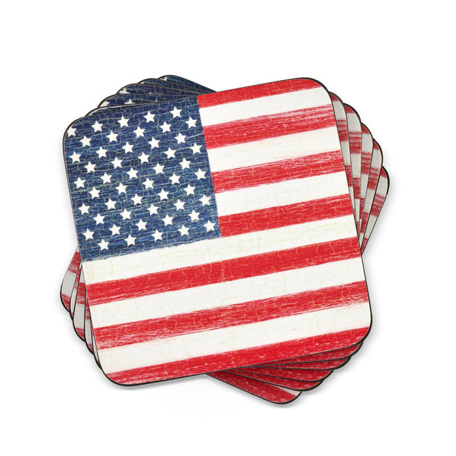 Pimpernel American Flag Coasters