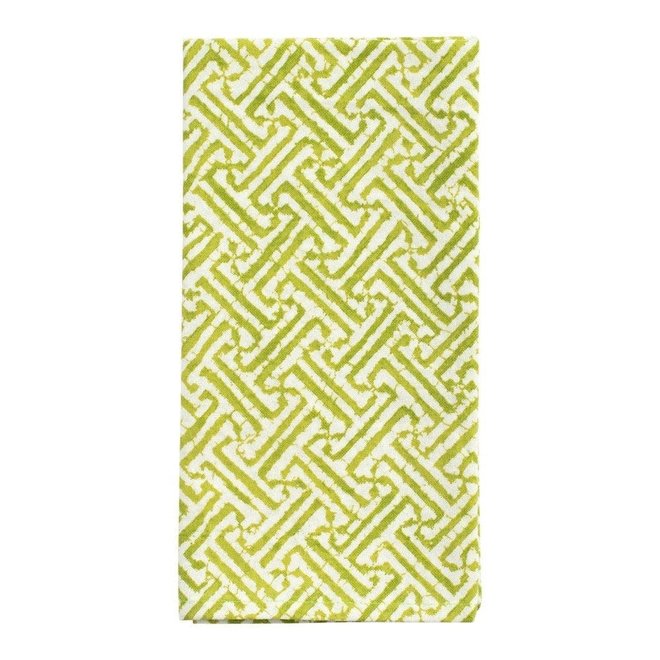 Fretwork Green Cotton Napkin Set