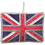 St. Nicolas Union Jack Sparkly Flag Ornament