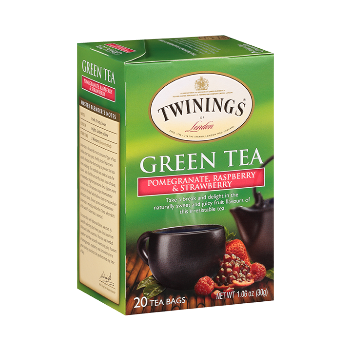 Twinings Green Tea with Pomegranate, Raspberry & Strawberry 20s ...