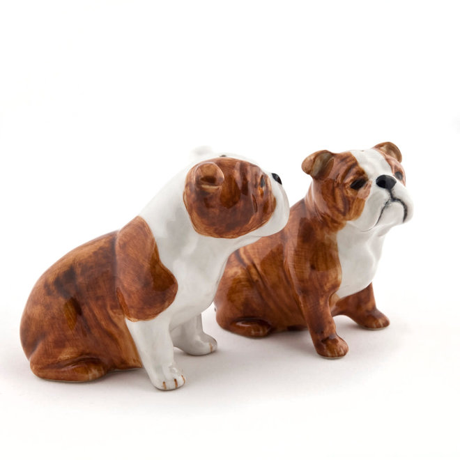 Quail English Bulldog Salt & Pepper Shakers