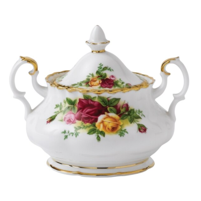 Old Country Roses Covered Sugar Bowl