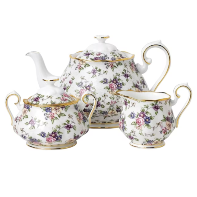 100 Years of Royal Albert 1940 English Chintz Tea Set