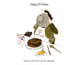 Tottering By Gently Lick The Bowl Birthday Card TBG405 - British Isles