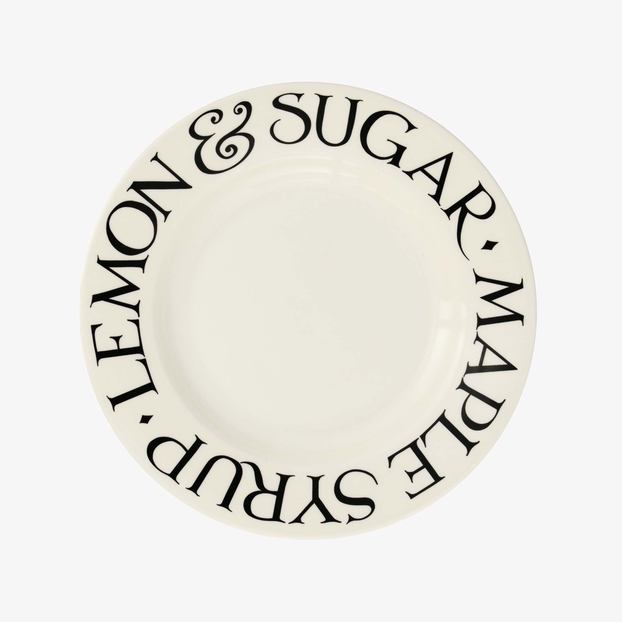 Emma Bridgewater Black Toast Lemon & Sugar 8.5" Plate British Isles