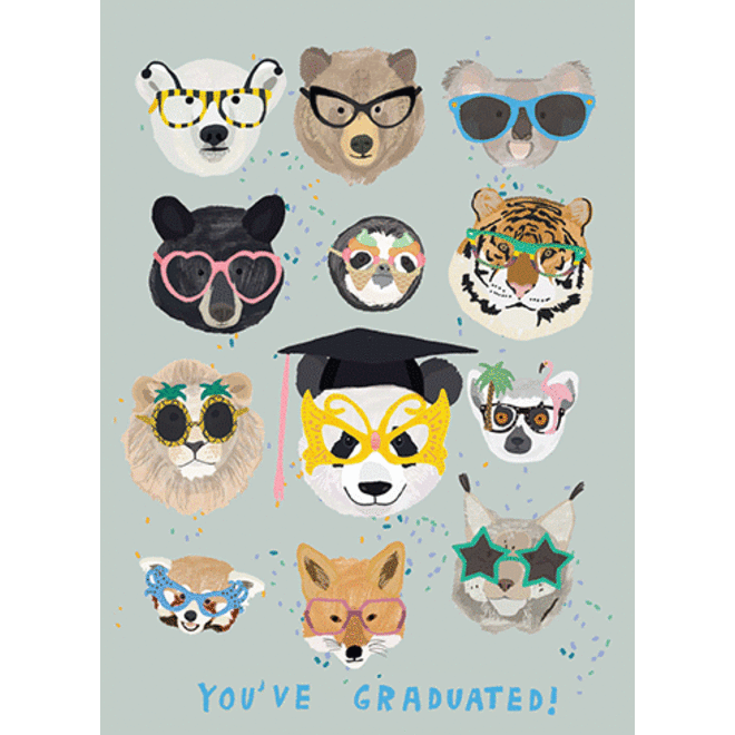 Grads in Sunglasses Graduation Card