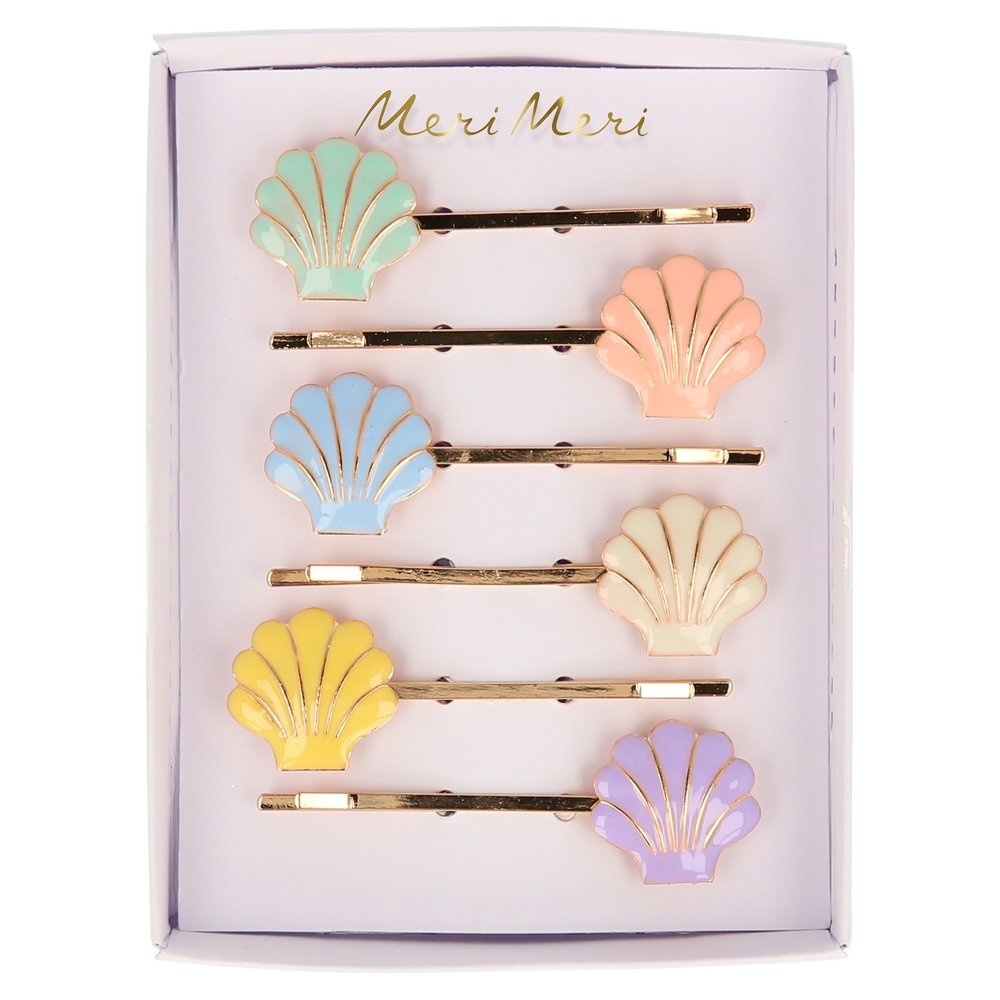 Meri Meri Enamel Shell Hair Slides British Isles