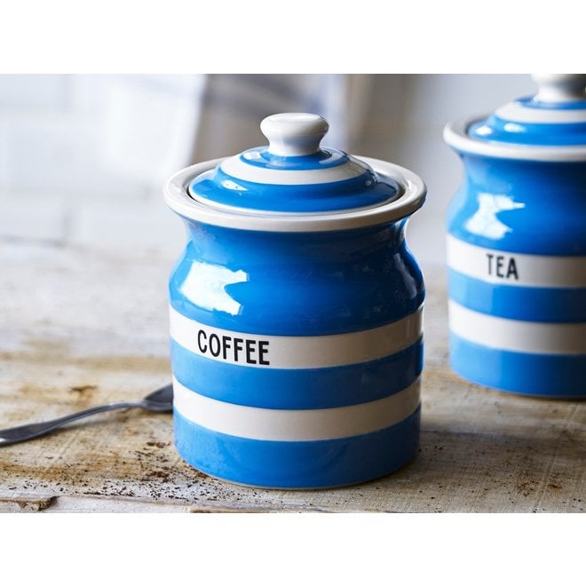 Blue Cornishware Coffee Storage Jar