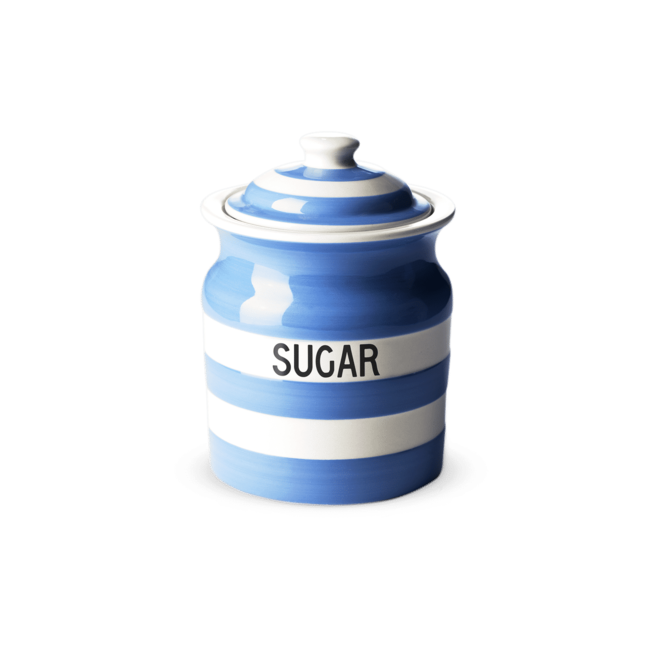 Blue Cornishware Sugar Storage Jar