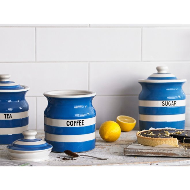Blue Cornishware Sugar Storage Jar