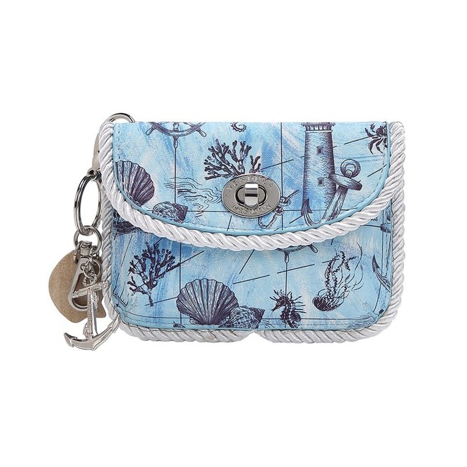 English Coast Scrapbook Key Charm Coin Purse