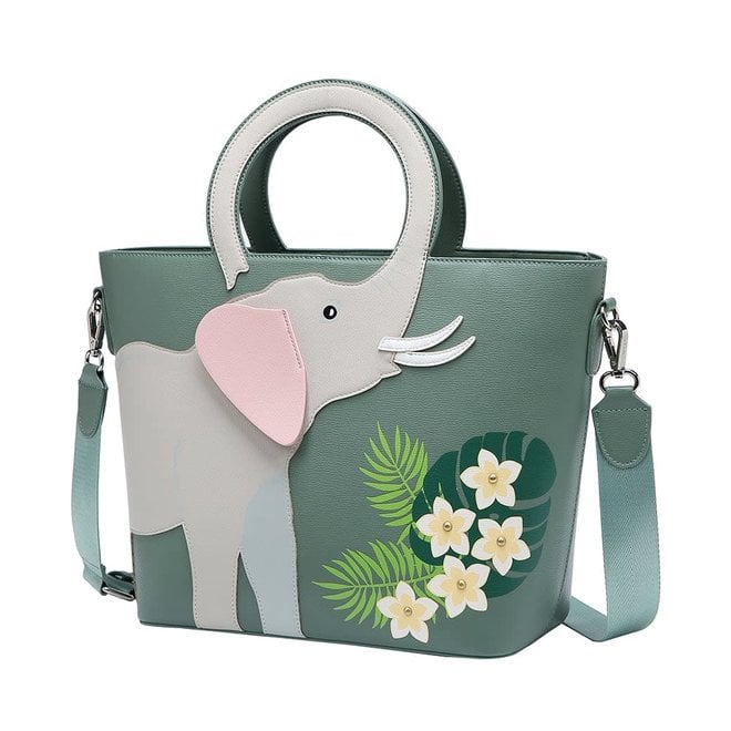 Animal Park Elephant Motif Cut-Out Handle Tote