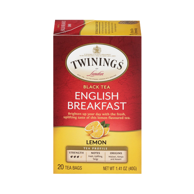 Twinings English Breakfast Lemon 20s