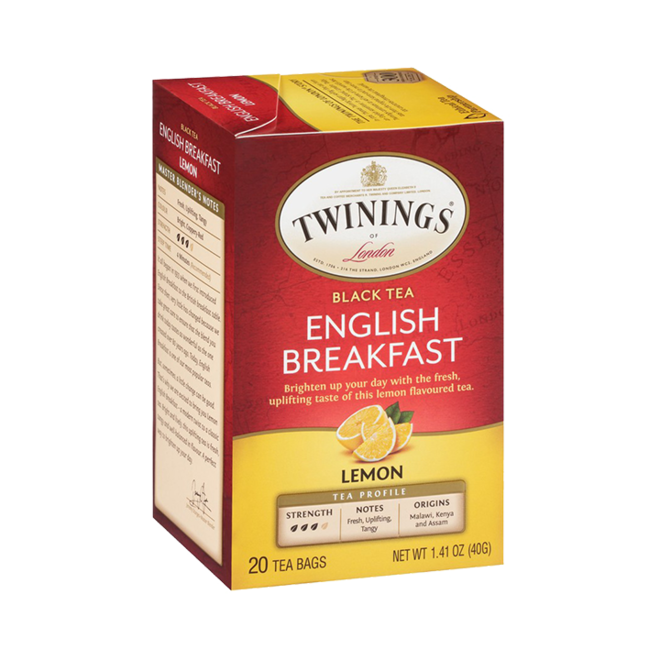 Twinings English Breakfast Lemon 20s