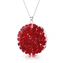 Poppy Full Moon Silver Pendant Necklace
