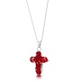 Poppy Medium Cross Silver Pendant Necklace