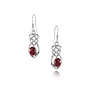Poppy Celtic Knot Silver Drop Earrings