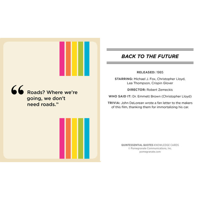 Quintessential Quotes on Movies of the 80s, 90s & 2000s Knowledge Cards