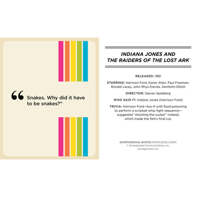 Quintessential Quotes on Movies of the 80s, 90s & 2000s Knowledge Cards