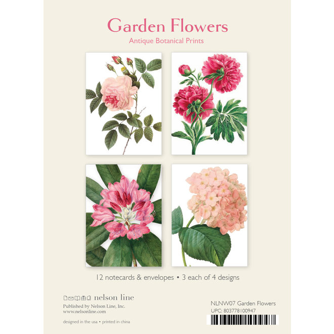 Garden Flowers Boxed  Notecards (Set of 12)