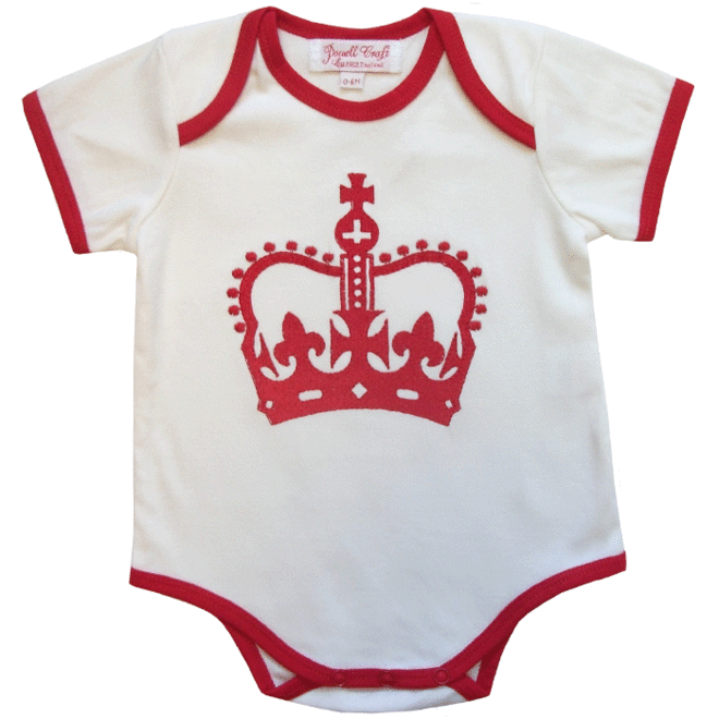Red Crown Baby Onesie