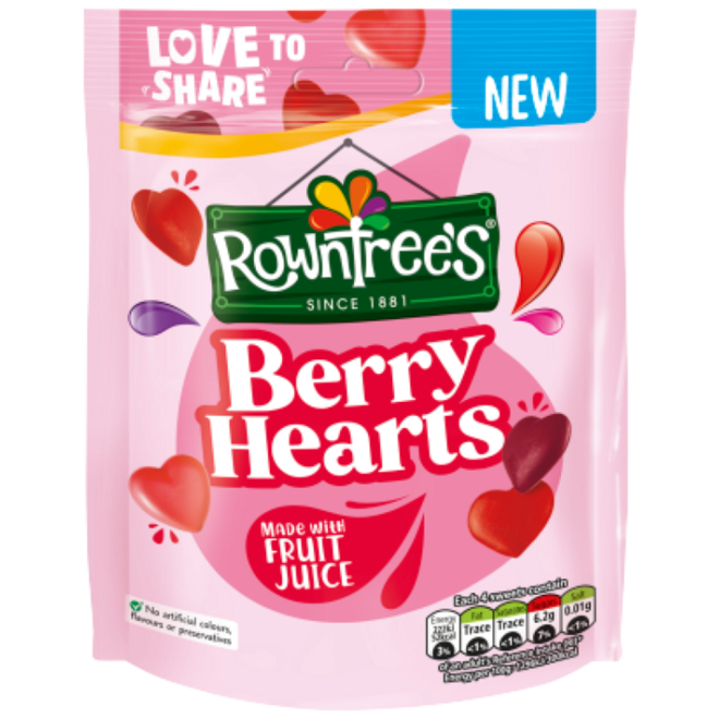Rowntree's Berry Hearts  Pouch 115g