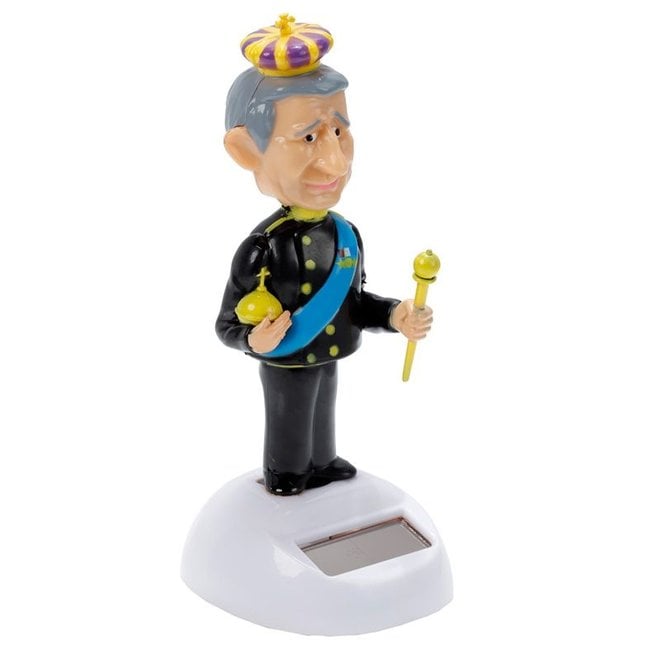 King Charles Solar Bobble Head