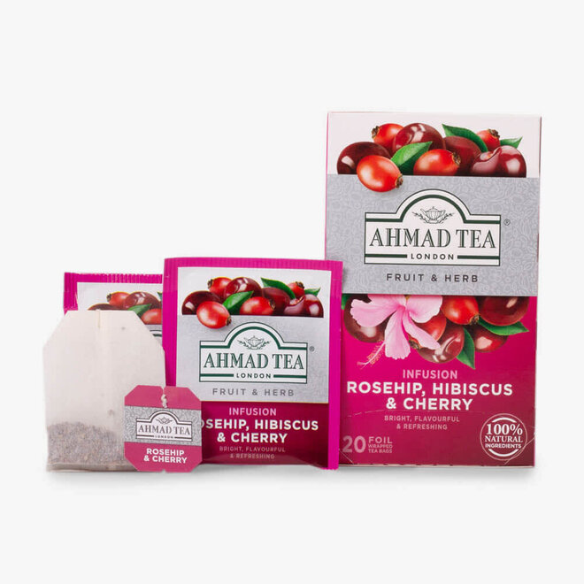 Ahmad Rosehip, Hibiscus & Cherry Herbal 20s