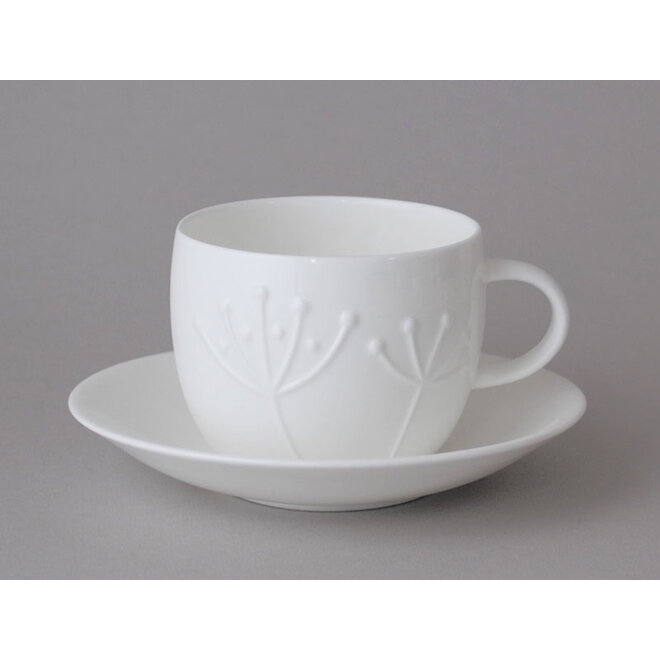 Plum Sprig Teacup & Saucer