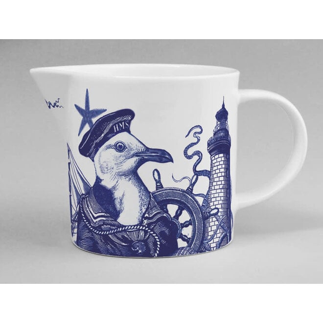 Cobaltic Sea Jug with Seagull